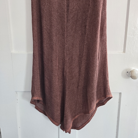 Free People Beach Stretch Knit V-Neck Midi Dress Swim Coverup Rust Color Size XS - Picture 4 of 11